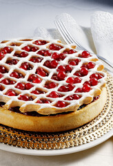 gooseberries cake on white table - 752095839