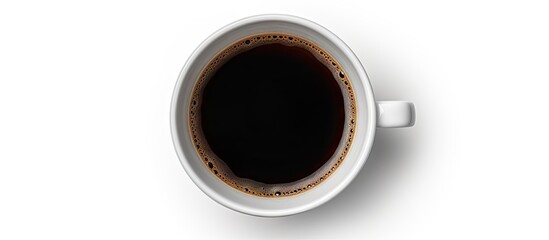 Steaming Cup of Espresso on a Pure White Background for Minimalist Coffee Lovers