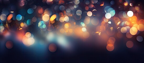 Ethereal Abstract Bokeh Lights Dancing on a Mysterious Black Background