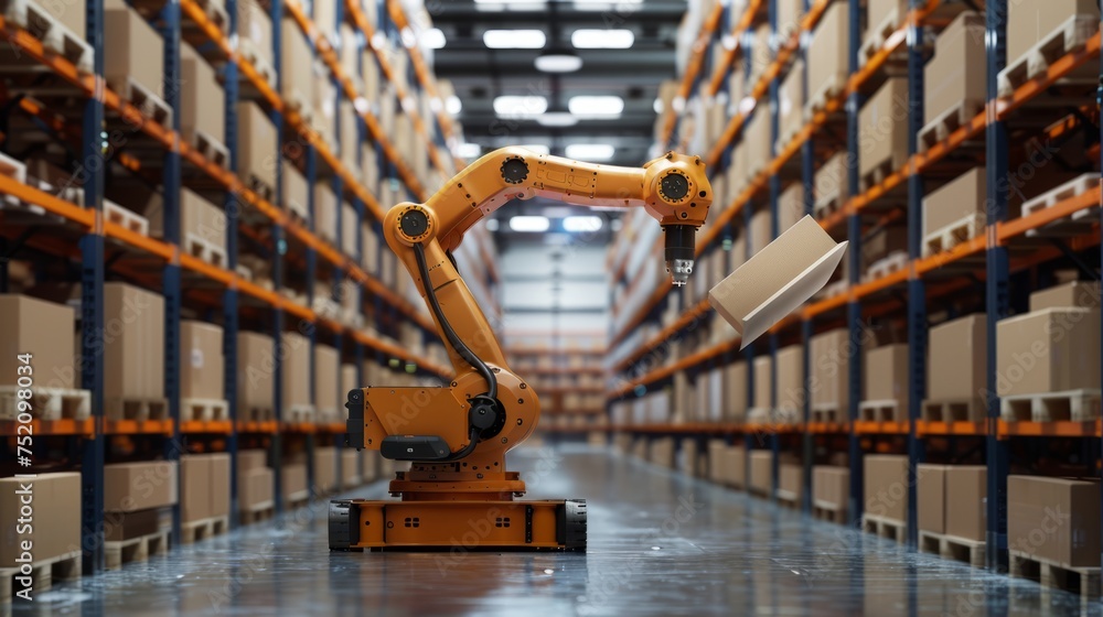 Poster transformative robotics: high-speed abstract light effect in modern manufacturing