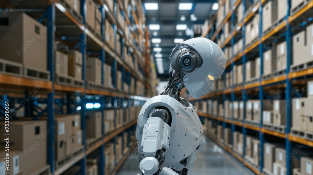 Poster transformative robotics: high-speed abstract light effect in modern manufacturing