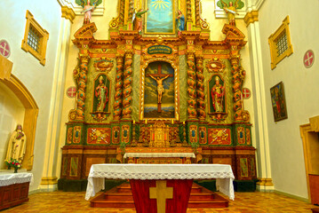 Innenansicht der Kirche St-François in Annecy (Haute-Savoie, Auvergne-Rhône-Alpes) Frankreich - obrazy, fototapety, plakaty