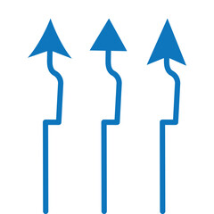 Vector up arrows. Set of rising arrows