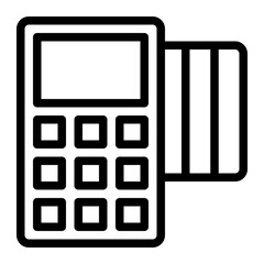 This is the Swipe Card icon from the Travel and Tours icon collection with an Outline style