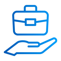 This is the ravel Insurance icon from the Travel and Tours icon collection with an Outline Gradient style