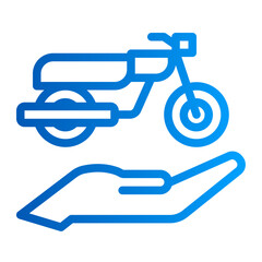 This is the Motorbike icon from the Travel and Tours icon collection with an Outline Gradient style