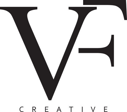 VF letter modern logo. FV icon vector design