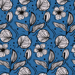 Simple floral seamless pattern for wallpaper template design