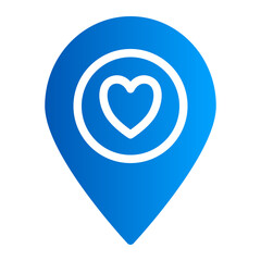 This is the Heart icon from the Travel and Tours icon collection with an Solid Gradient style