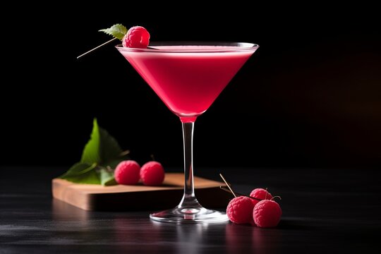 An elegant French martini cocktail made with vodka, raspberry liqueur, and pineapple juice