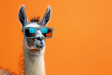 a llama wearing sunglasses