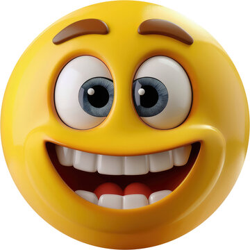 Naklejki Happy emoji transparent background PNG clipart