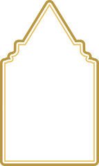 Gold Islamic Frame Outline