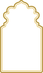 Gold Islamic Frame Outline