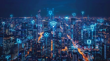 Fototapeta na wymiar revolution in connectivity as 5G technology powers a new era of Internet of Things devices