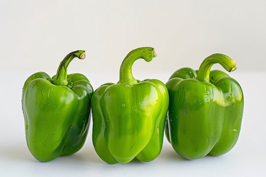a group of green peppers