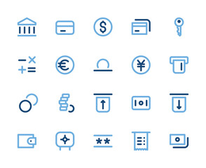 Banking and Payments Icons Set - Duotone