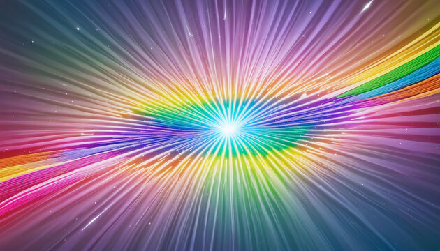 Beautiful rainbow-colored ray background