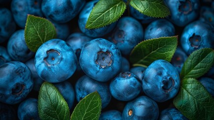 background full of blueberries, fresh, summer, healthy - Powered by Adobe