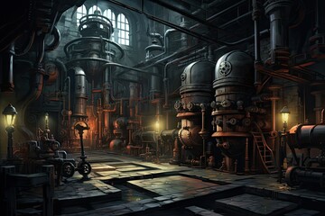 Steampunk Factory Chronicles - obrazy, fototapety, plakaty