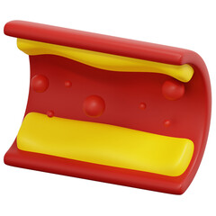 cholesterol 3d render icon illustration