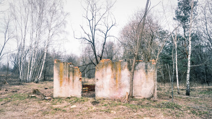 old abandoned cemetery