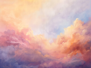 Colorful cloudy sky as abstract background. Nature background. 3D illustration