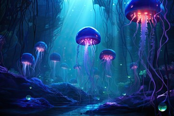 Luminous Jellyfish Aquarium Escapades