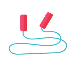 Jump rope with red holders