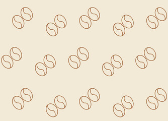 Coffee beans pattern. Pattern for cover design, food package, menu, background, coffee shop