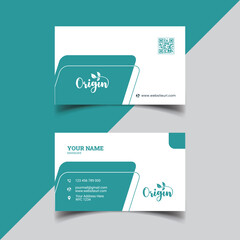 minimalist business card design template, Organic business card editable vector illustration.