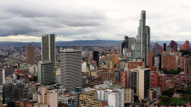 Skyline of Usaqu&eacute;n 1st locality of Bogot&aacute; capital of Colombia.