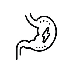 Black line icon for irritation