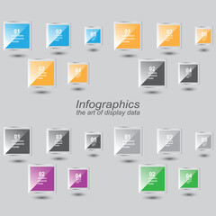 Collection infographic template for modern data visualization and ranking and statistics.
