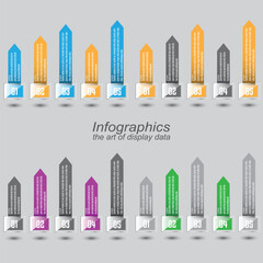 Collection infographic template for modern data visualization and ranking and statistics.