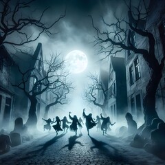 spooky halloween night