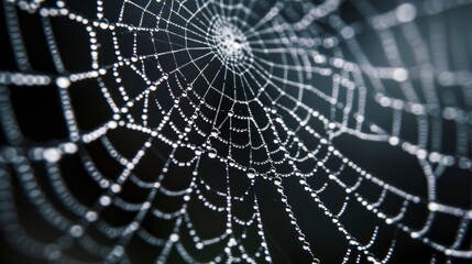 Spider web texture in a natural background