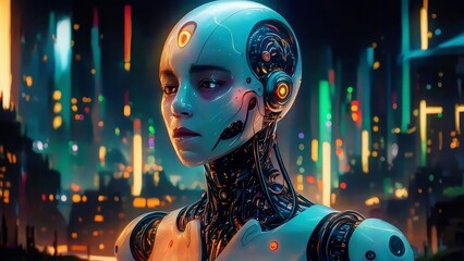 Create a short film script set in a world where advanced robots have become indistinguishable from humans. Explore the concepts of identity, awareness, and the blurred barriers between man and machine