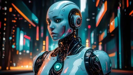 Create a short film script set in a world where advanced robots have become indistinguishable from humans. Explore the concepts of identity, awareness, and the blurred barriers between man and machine