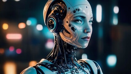 Create a short film script set in a world where advanced robots have become indistinguishable from humans. Explore the concepts of identity, awareness, and the blurred barriers between man and machine