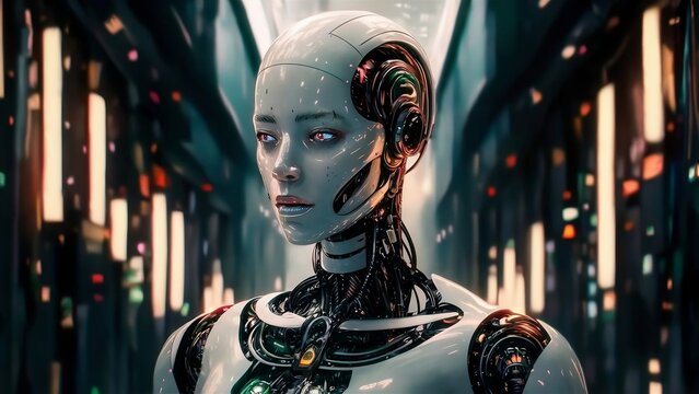 Create a short film script set in a world where advanced robots have become indistinguishable from humans. Explore the concepts of identity, awareness, and the blurred barriers between man and machine