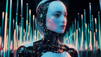 Create a short film script set in a world where advanced robots have become indistinguishable from humans. Explore the concepts of identity, awareness, and the blurred barriers between man and machine