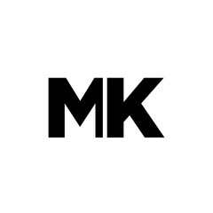 Letter M and K, MK logo design template. Minimal monogram initial based logotype.
