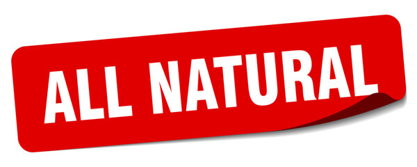 all natural sticker. all natural label