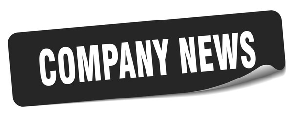 company news sticker. company news label