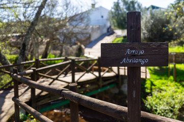 The smallest international bridge in the world located on the border between Spain and Portugal. Located in the hamlet of El Marco anda Arronches.