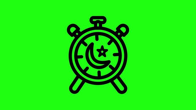 Clock Islamic prayer timekeeping and daily rhythm Green screen video