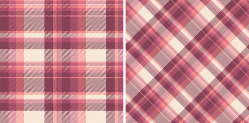 Seamless tartan background of vector check textile with a fabric texture pattern plaid.
