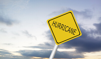 tornado warning on dark cloud, caution storm, tornado, rain flood warning