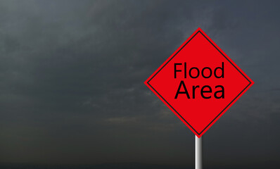 tornado warning on dark cloud, caution storm, tornado, rain flood warning